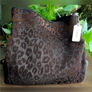 Coach Madison Chenille Ocelot Phoebe Shoulder Bag